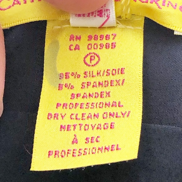 NWT Catherine Malandrino Silk Tired Skirt 10 Black - Picture 8 of 8